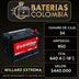 Batería Willard Extrema 950 / Caja 34 / Polaridad Derecha