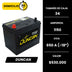 Baterías Duncan Liberty 1150 / Caja 34 /  Polaridad Izquierdo