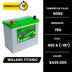Batería Willard Titanio 750 / Caja NS60 / Polaridad Izquierda
