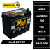 Bateria Mac Silver 700 / Caja NS60 / Polaridad Izquierda