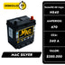 Bateria Mac Silver 670 / Caja NS40 / Polaridad Derecha